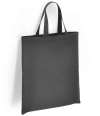 BR052 Brand Lab Organic Cotton Short Handle Shopper Charcoal colour image